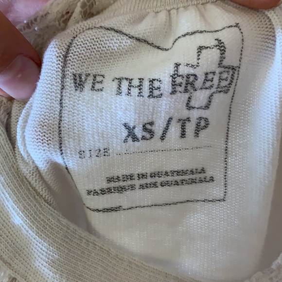 We the free Free People lacey soft babydoll crop top size XS - Picture 6 of 7